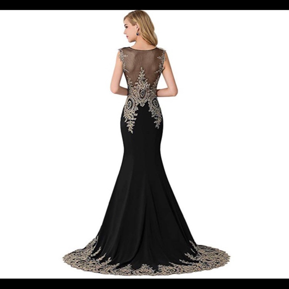 🆕Embroidery Lace Long Mermaid Formal Gown - Picture 2 of 4